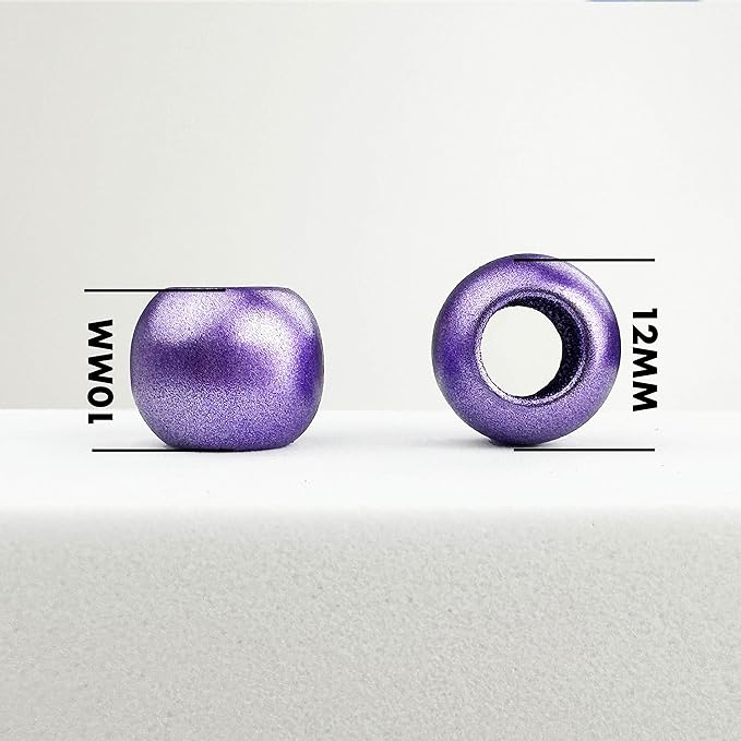 300 acrylic large hole beads for crafts 10mm x 12mm acrylic barrel beads with 5.7mm large hole, matte purple