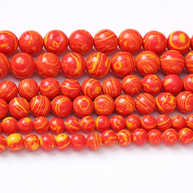 Red Yellow Peacock Turquoise Stone Beads for Jewelry Making DIY Beads Crystal for Bracelets Necklaces 6mm 60pcs