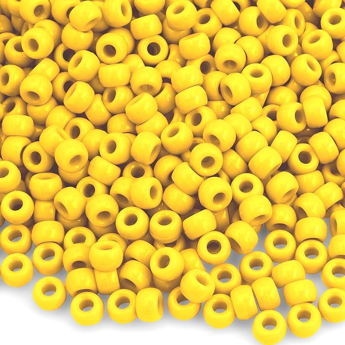 1100pcs beads for bracelets,kandi beads,bead for jewelry making,hair bead for kids girls,gifts for daughter,gifts for girls,christmas jewelry for teenagers(yellow)