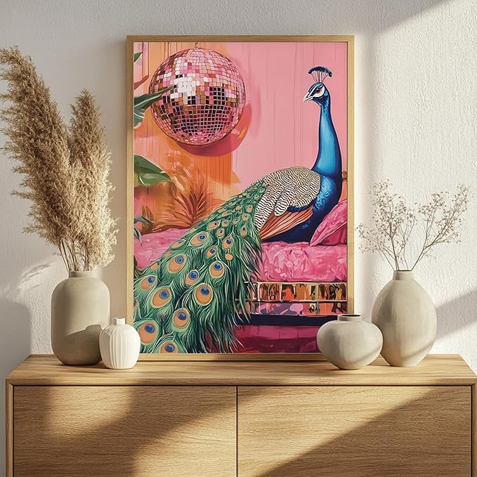 Mandun Peacock Paint by Numbers for Adult,Peacock Paint by Numbers Kit for Adults Beginners, DIY Acrylic Painting on Canvas for Home Wall Art Decor(16x20Inch