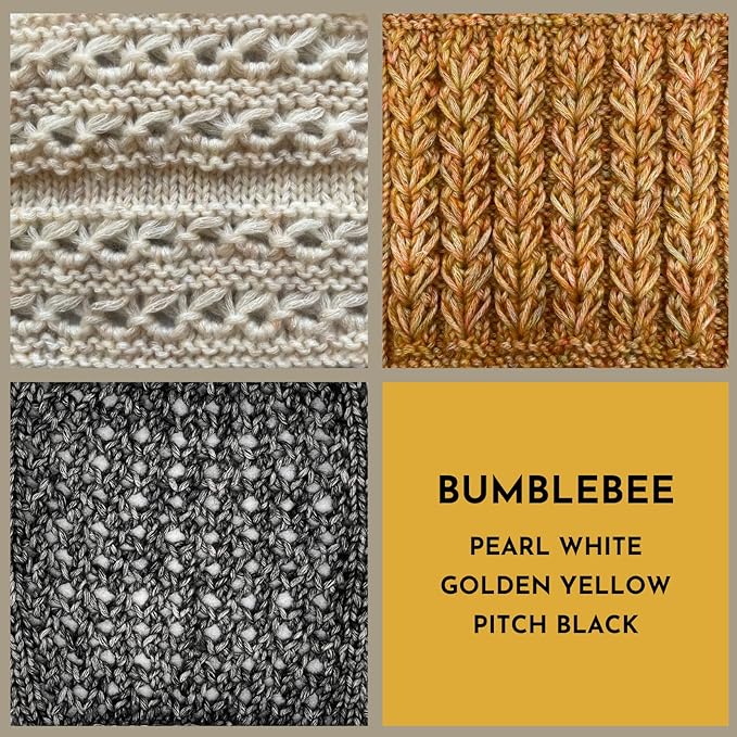 Cotton to The Core Worsted Weight Yarn for Crocheting, 3-Pack (654Yds / 300G), Free Patterns, Beginners Friendly - Soft Cotton Yarn for Knitting - #4 Medium Worsted Weight - Bumblebee Pack