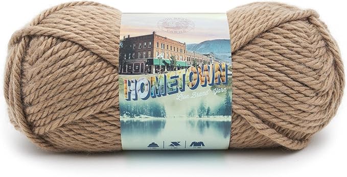 Lion Brand Yarn Hometown Yarn, Super-Bulky Yarn for Knitting, Crocheting, and Crafting, 1 Pack, Hoboken Honey
