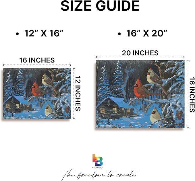Ledgebay DIY Paint by Numbers Kit for Adults Framed Canvas Beginner to Advanced Paint by Numbers Kit Kits Include Acrylic Paint Set Brushes Tabletop Easel (Cabin Fever 16"x20" Framed)