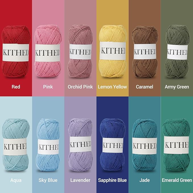 Cotton Yarn，10.5oz，526yard，3 Pack ，Soft Yarn for Crocheting and Knitting (30 Navy Blue)