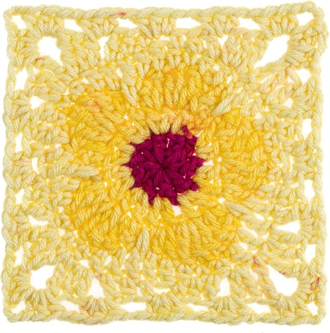 Red Heart All in ONE Flower Power Dilly Daylily Yarn - 3 Pack of 8.8oz/250g - 100% Acrylic - #4 Worsted (Medium) - 440 Yards - Knitting/Crochet