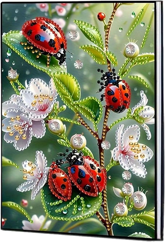 Insect Diamond Painting Notebook for Adults, A5 Diamonds Art Journal and DIY Sketchbook, Diamond Art Kit Supplies,Gift for Beginners, Craft Lovers, Artists. (Insect)