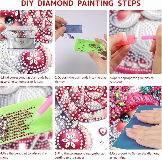 SENQAO Gnome Diamond Art Hanging Kits for Adults Kids, Christmas Diamond Art Suncatchers, 5D Special Shape Diamond Painting Pendant Window Ornament Gifts for Home Garden Door Wall Decor