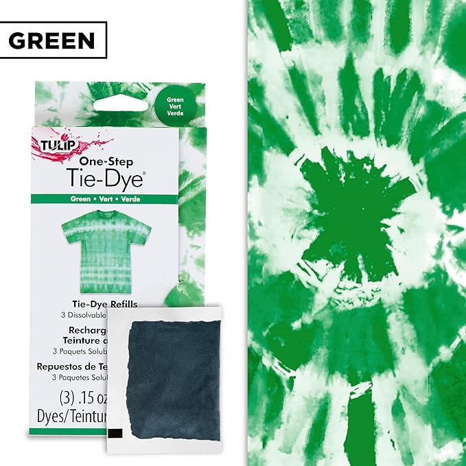 Tulip One-Step Tie-Dye Kit Dye Refill Packs, Green