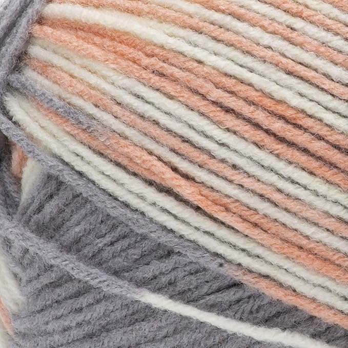 RED Heart E707D.4152 Comfort Yarn, Grey Print
