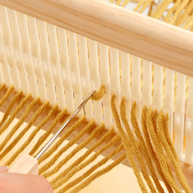 WILLOWDALE 3pcs Weaving Heddle Shed Stick for Weaving Loom Kit, 16 Inches Heddle with 60/80/100 Sticks, Weaving Tool Frame Loom Accessories Arts & Crafts Supplies