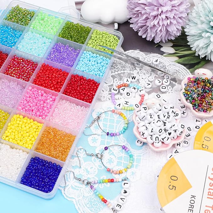 1500pcs Letter L Beads for Friendship Bracelets Making Kit, DIY Jewelry Making Supplies Alphabet Beads