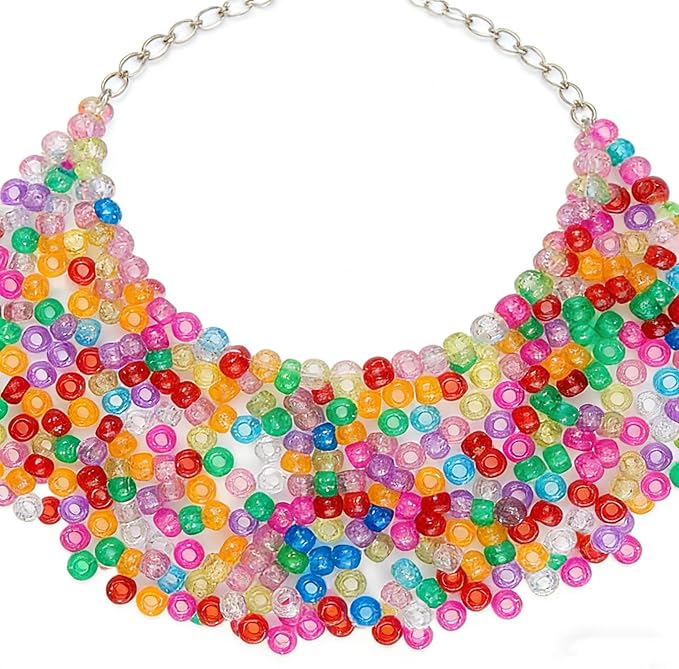 1000pcs Pony Beads, 15 Color Kandi Beads for Bracelets Making Kit, Hair Braids Crafts Jewelry Making Crafts Friendship Necklace Earrings DIY (Sparkling Powder Mixed Color)
