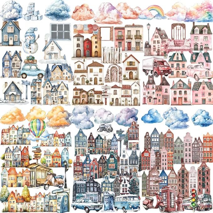120 Pieces Exquisite Cottage Vintage Sticker Set for Scrapbooking, Junk Journal Supplies, Planner, Bujo, Collage, DIY Crafts Arts (6 Pack)