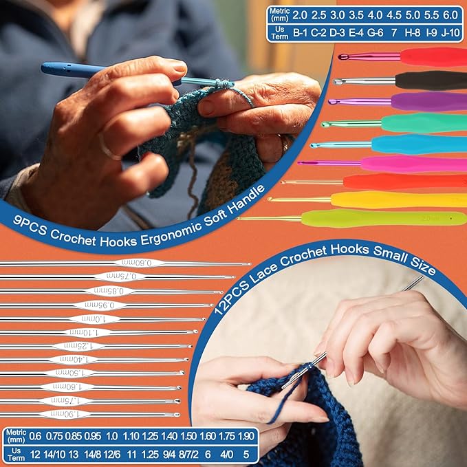 coopay crochet kit beginners crochet starter kit with 15 colors yarn, 71pcs crochet beginners set crochet kit for adults, cat canvas tote bag full crochet accessories & instructions