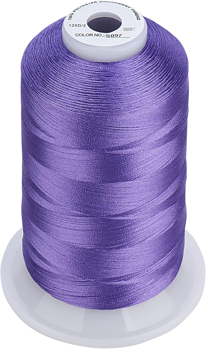 Simthread - 33 Selections - Various Assorted Color Packs of Polyester Embroidery Machine Thread Huge Spool 5500Y for All Sewing Embroidery Machines - 3 Different Purple Colors