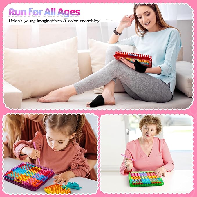 CCTVRTV Weaving Loom Kit Toys for Kids and Adults, Potholder Loops DIY Arts and Crafts for Boys and Girls Ages 5 6 7 8-12 13, Easy Potholder Loom Knitting Kits Gifts for Beginners, 252 Craft Loops.