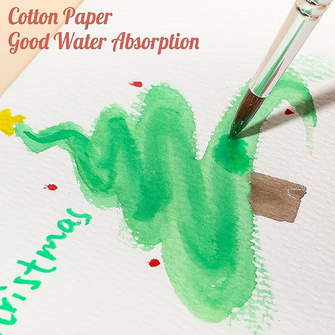 60 Sets Watercolor Cards with Envelopes, 140 lb/300 GSM Watercolor Paper Cards, 4x6 Inch Foldable Blank Watercolor Postcards and Envelopes for Greeting Cards, Wedding Invitations, Thank You Card