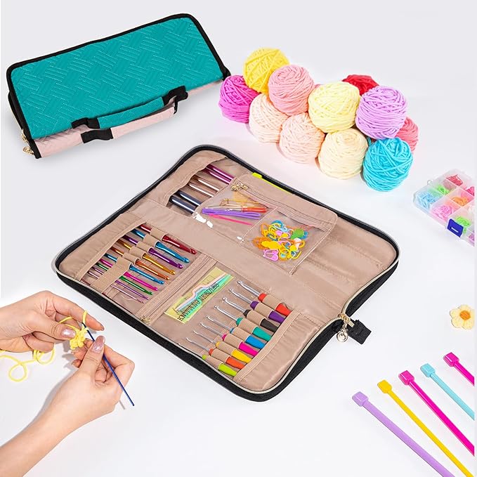 Knitting Needles & Crochet Hook Case - Empty (up to 14 Inches) - Knitting & Crochet Accessories Organizer