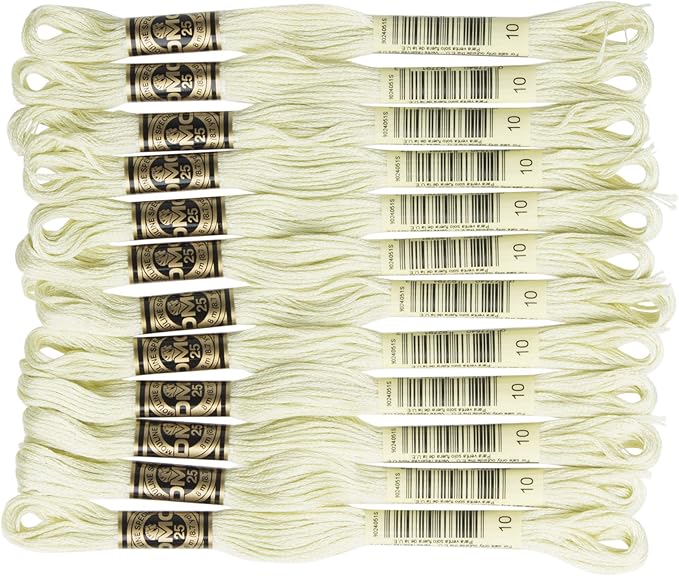 DMC DMC25B #25 Thread Embroidery Thread 12 Bundles #10 Green