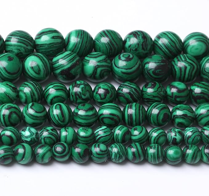Turquoise Stone Beads for Jewelry Making DIY Gemstone Round Crystal Bracelet Necklace 1 Strand 15.5inch 60PCS 6MM