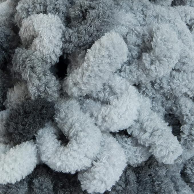 Bernat Alize Blanket-EZ Super Soft Looped Yarn for Beginners, Hand Knitting- No Needles or Hooks Needed, Slate Grays, 2 Pack