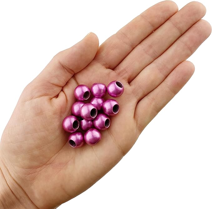 300 acrylic large hole beads for crafts 10mm x 12mm acrylic barrel beads with 5.7mm large hole, matte pink