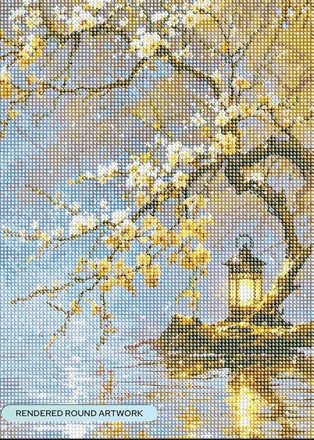 igoodom Landscape Diamond Art Kits for Adults, Diamond Painting Kit, Full Drill Round Diamond Art Kits, DIY Gem Art and Crafts for Home Wall Decor Gift 12x16inch