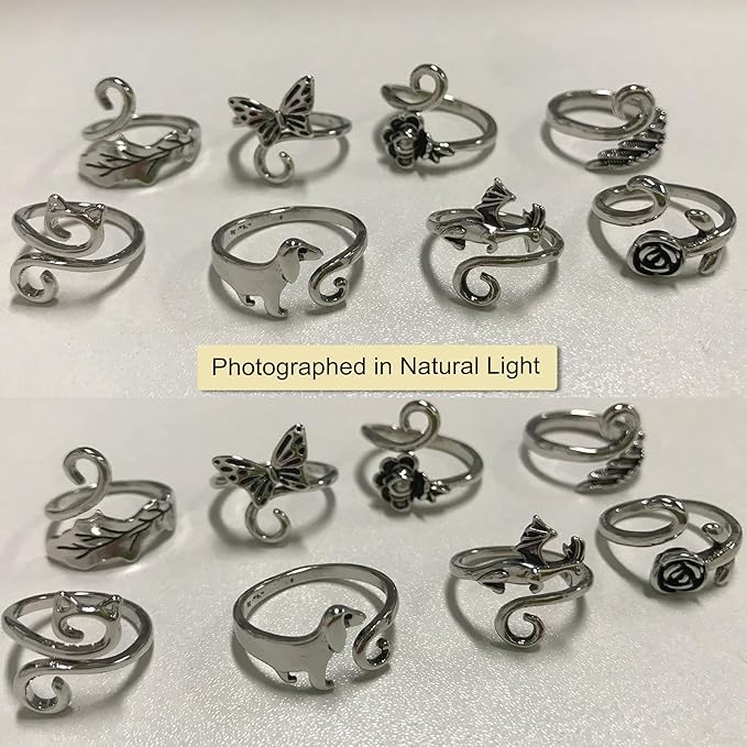 8 Pieces Crochet Tension Rings for Crocheting Yarn Guide Ring for Finger Yarn Crochet Ring Knitting Accessories