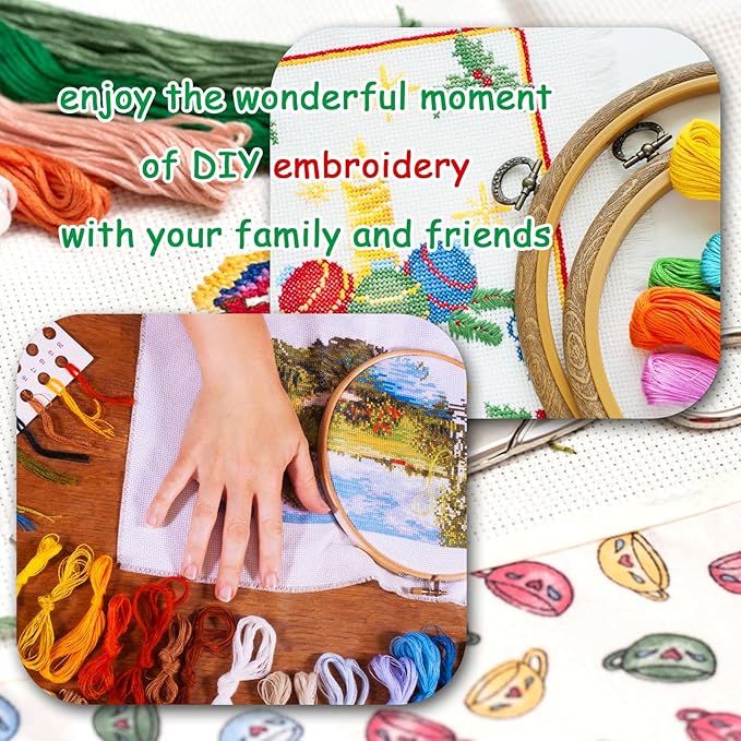 LE PAON 50 Skeins Embroidery Floss Rainbow Color Per Pack Cross Stitch Threads Friendship Bracelets Floss Crafts Floss (50)