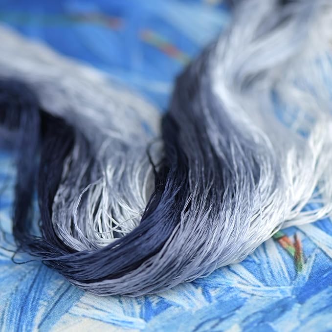 Natural 100% Silk Thread, Handmade Embroidery Thread Silk Floss 9 Colors 110m Each (22)