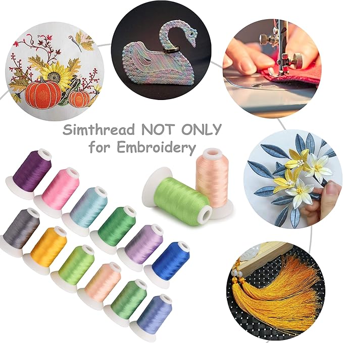 60WT White Sewing Bobbin Fill Thread Machine Embroidery Bobbin Thread - 1500 Meters Spool ea