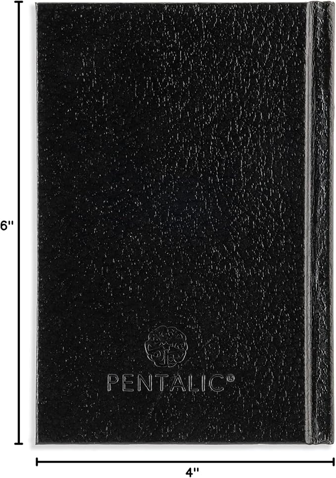 Pentalic - 4"x 6" Hardbound Sketchbook, 110 Sheets, Black
