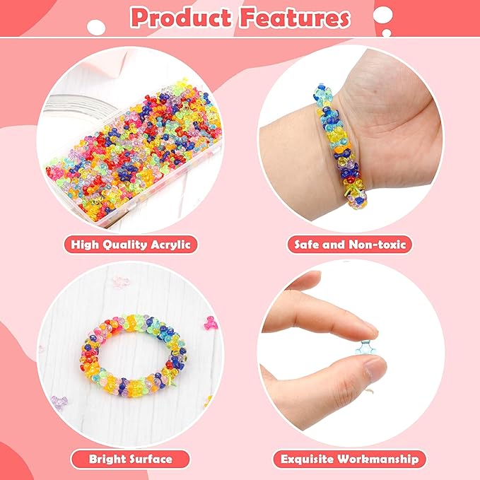 gmma pony beads for bracelet transparent colorful beads for friendship bracelets plastic triangle beads for diy bracelets necklace jewelry making friendship party decoration supplies