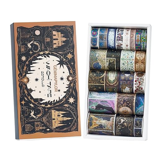 Witchy Washi Tape Set 22 Rolls,Tarot Decorative Masking Tape for Junk Journal, Journaling & Scrapbook Supplies, DIY Crafting Supplies