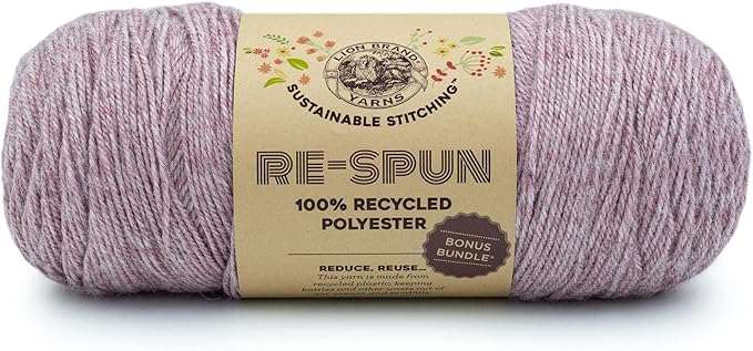 Lion Brand Yarn Respun Bonus Bundle Yarn for Knitting and Crocheting, 1 Pack, Blush