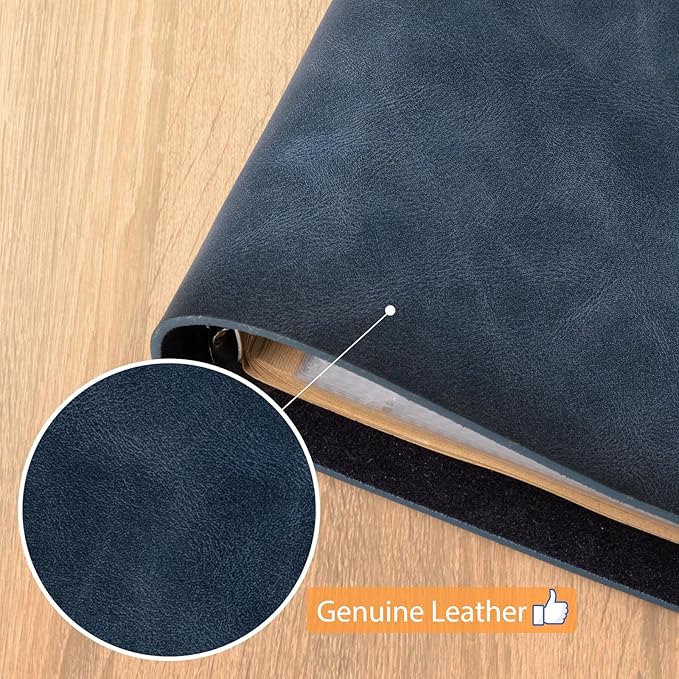 Photo Album 4x6 200 Photos,Genuine Leather Photo Albums with Writing Space with 30 Writing Paper, Travel Family Wedding Kids Graduation Ultrasound Baby Picture Album Scrapbook Photo Album（Love Tree）