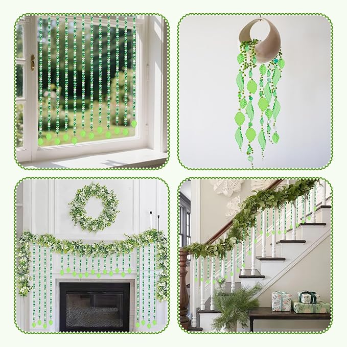 800Pcs Green Glass Beads for Plants Succulent Making and DIY Crafts Earrings Necklaces Bracelets Jewelry Making