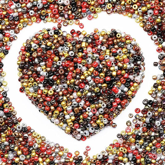 Bulk 3mm (Mixed Color) Seed Beads for Jewelry Making 110 Grams About 3200pcs,8/0 Glass Craft for Making Earrings, Bracelets, Pendants, Waist Jewelry, DIY Handmade Seed Beads(Mixed Color, 3mm)
