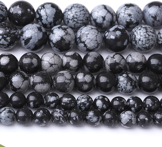 8MM 45PCS Snowflake Stone Bead Gemstone Round Crystal Jewelry Making DIY Bracelet Necklace Jewelry Making