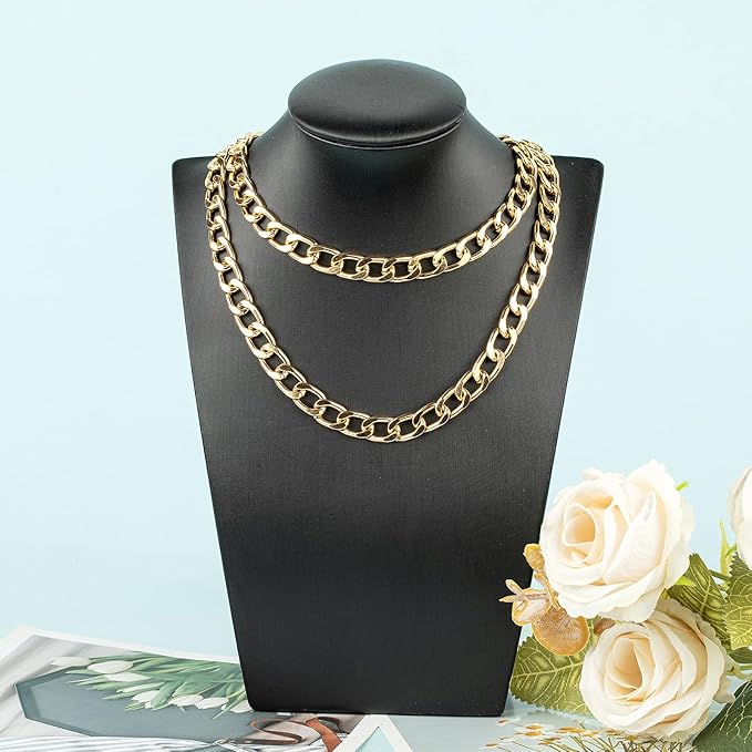 YOUBEIYEE 16.4 Feet Gold Chain for Jewelry Making, Lightweight Gold Plated Aluminum Curb Chain Handmade Decorative Craft Chain