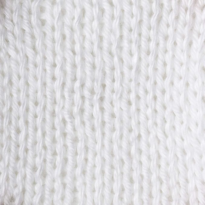 Caron Simply Soft Yarn - 6 Pack Bundle with Needle Gauge (White)