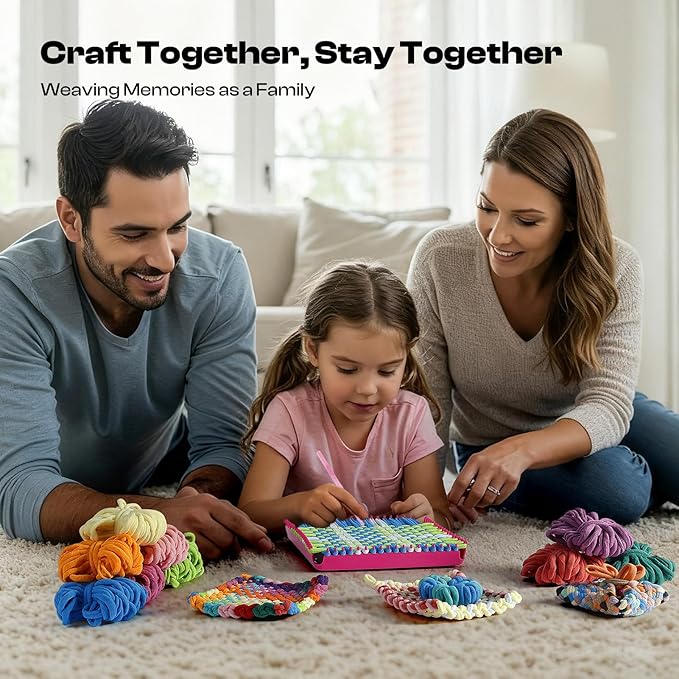 Caydo Weaving Loom Refill Loops, Elastic Loops for Weaving Looms - 448 Pieces, 16 Colors, Durable Elastic Craft Bands for Pot Holder Loom Kit, Suitable for Kids Aged 8+, Refill for Potholder Loom Kits