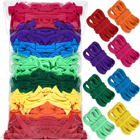 ZOIIWA Refill Loops for 7 Inch Weaving Loom, 8 Colors Potholder Loom Potholder Making, Elastic Weaving Loop Craft Flexible DIY Kit Craft Bands for Adults DIY Rainbow Color Projects Gifts