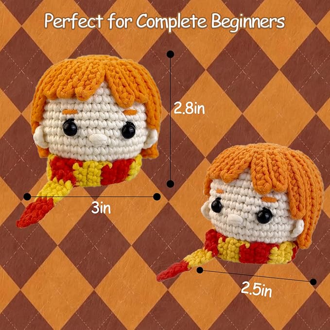 Crochet Kit for Beginners Adults -Animals Start Crotcheting - Perfect Amigurumi Knitting Learn to Kit for Adult with Stitch by Stitch Video Tutorials,Holiday Christmas Gift.