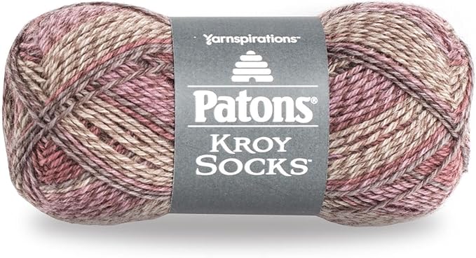 Patons Kroy Socks Yarn - (1) Gauge - 1.75 oz - Brown Rose - For Crochet, Knitting & Crafting