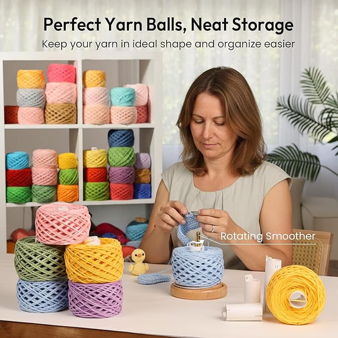 Etcokei 9pcs Yarn Ball Tube for Etcokei Electric Yarn Winder M1, Reusable ABS Yarn Cake Tube for Neat Storage & Tangle-Free Knitting/Crocheting Accessories
