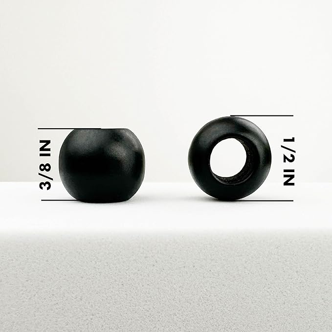 300 acrylic large hole beads for crafts 10mm x 12mm acrylic barrel beads with 5.7mm large hole, black tie gloss assortment