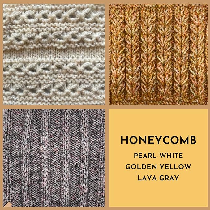 Cotton to The Core Worsted Weight Yarn for Crocheting, 3-Pack (654Yds / 300G), Free Patterns, Beginners Friendly - Soft Cotton Yarn for Knitting - #4 Medium Worsted Weight - Honeycomb Pack