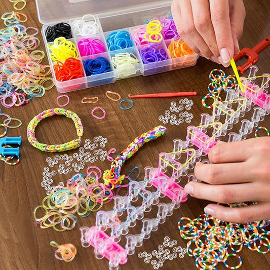 1000pcs S-Clips Rubber Band Clips,Loom Band Clip Plastic Connectors Supplement Kit – DIY Refill Supplies,Loom Bands for Jewelry Craft (Clear)
