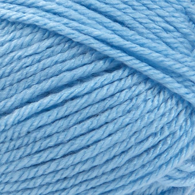(1 Skein) Lion Brand Yarn Basic Stitch Anti Pilling Yarn, Baby Blue